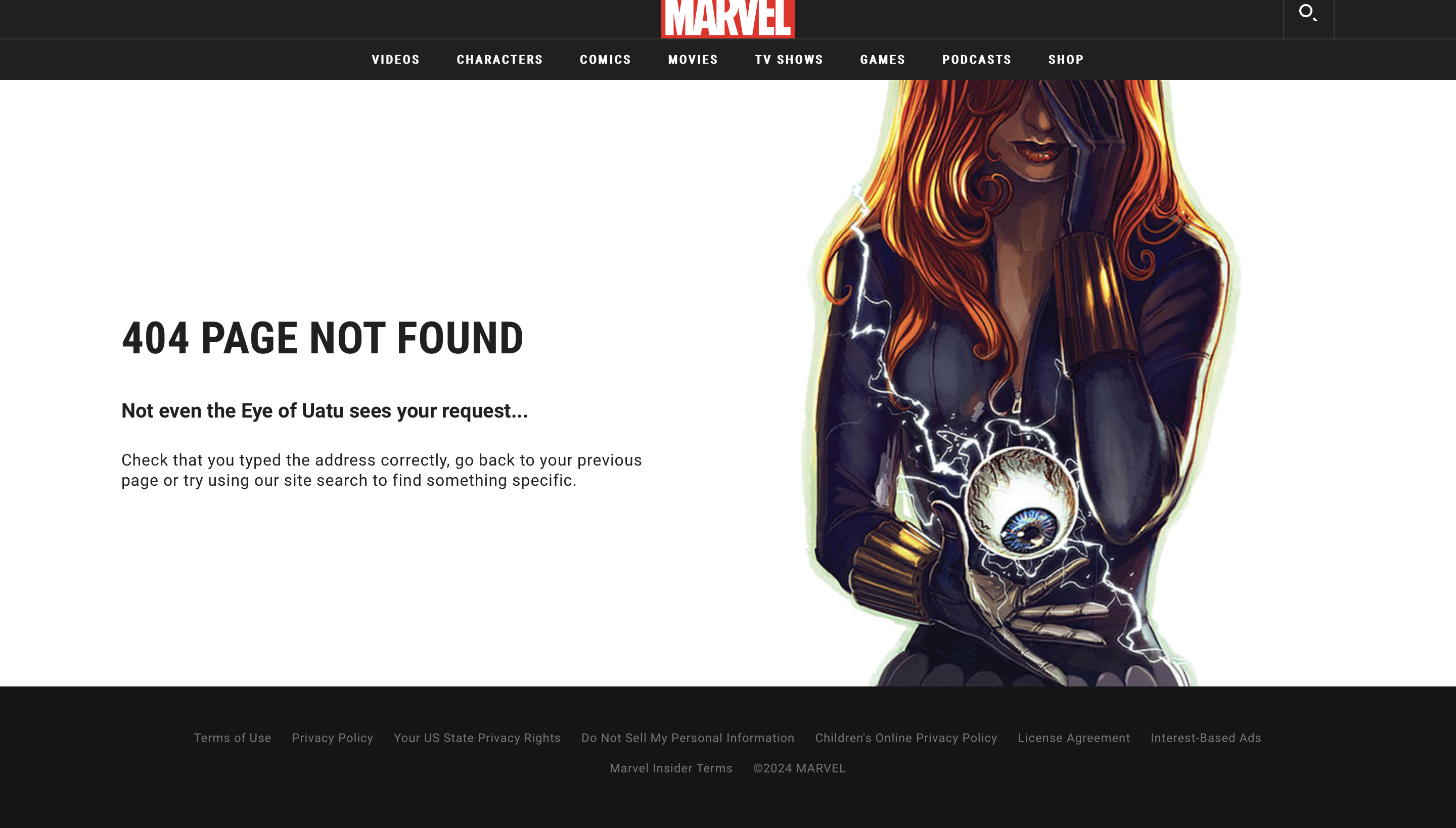 marvel 404 page