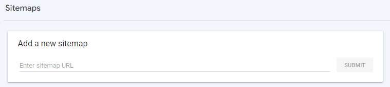 Image of the Add Sitemap screen within GSC