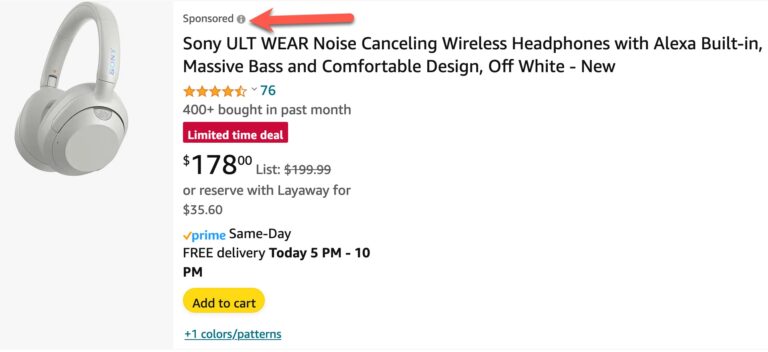 Amazon ad example