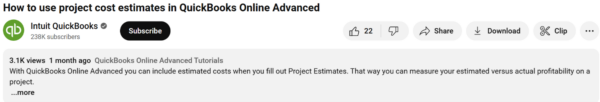 How to use project cost estimate in QuickBooks Online Advanced