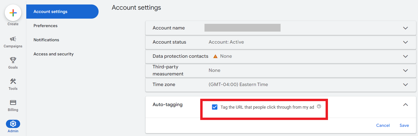 Turn on auto-tagging in Google Ads in the account settings.