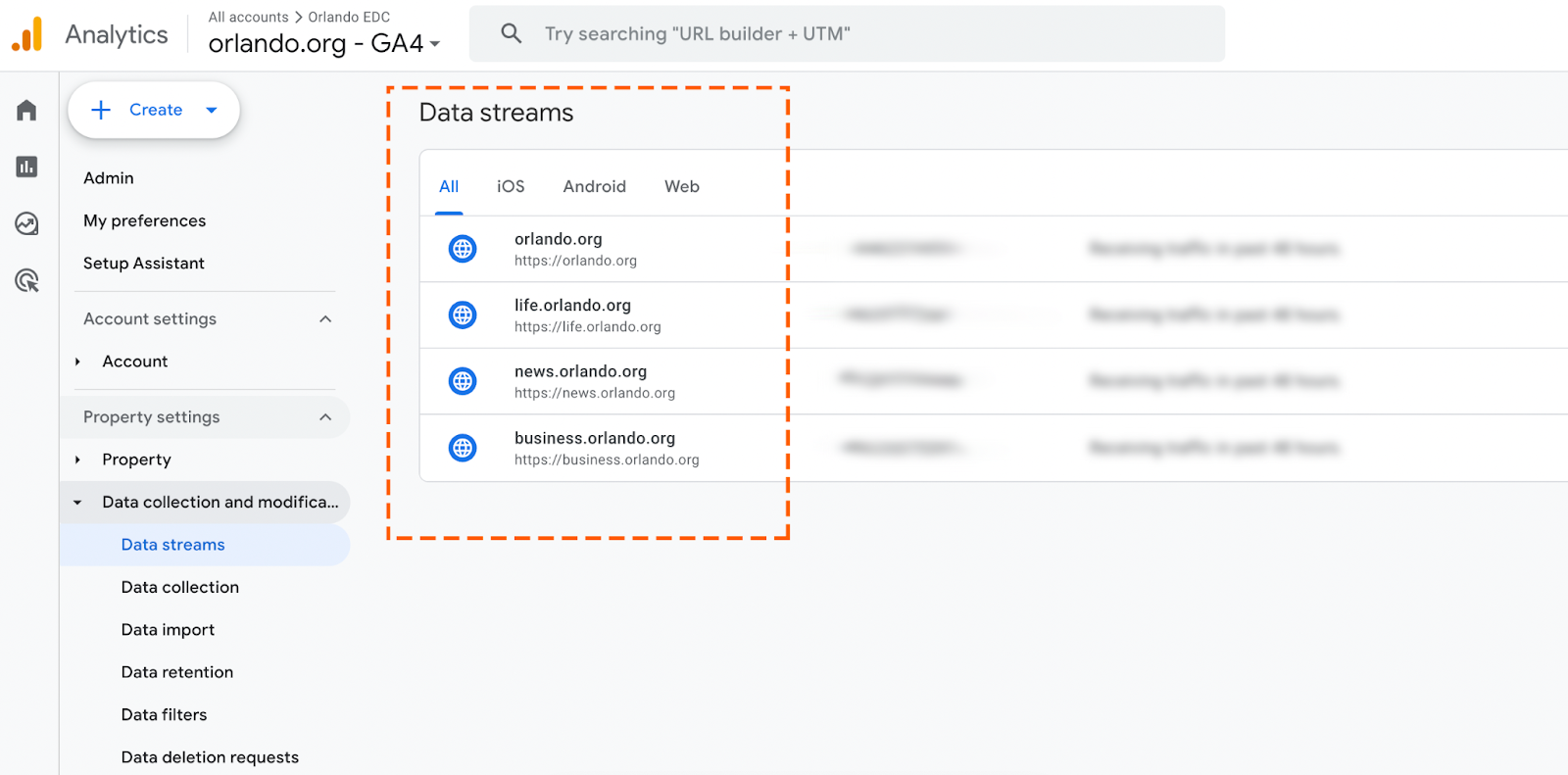 ga4 multisite data streams