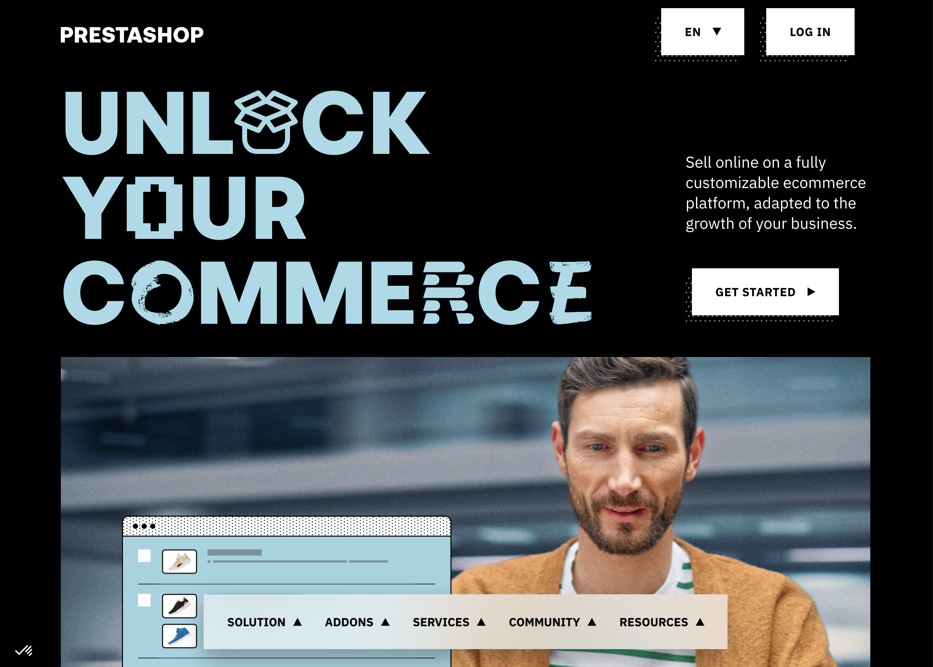 prestashop website homepage