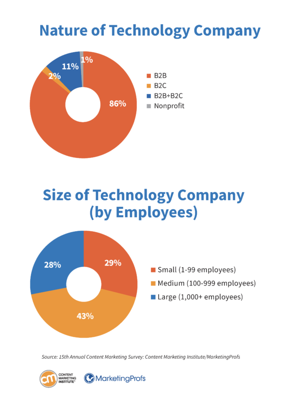 Nature of technology company and size of technology company by employees.